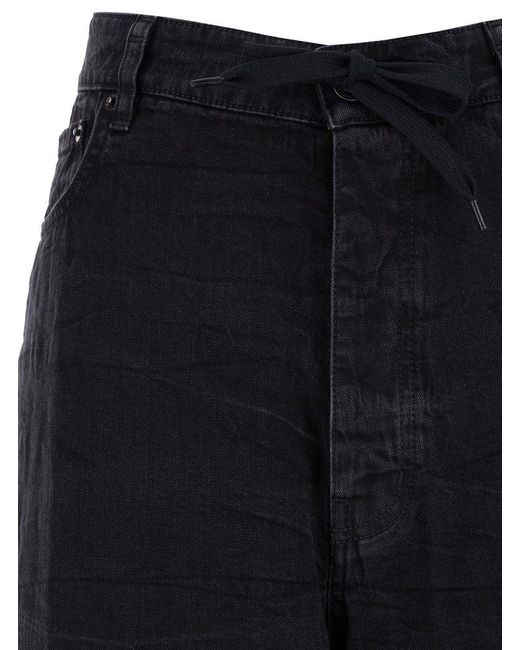 Balenciaga Black Destroyed Baggy Jeans