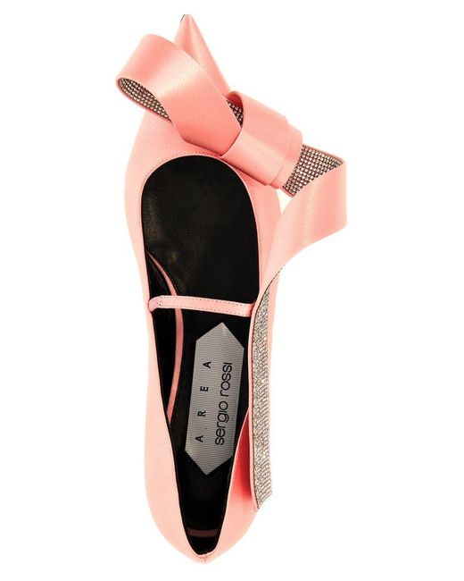 Sergio Rossi Pink Area Marquise Flat Shoes