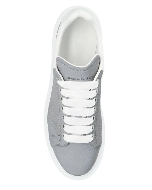 Alexander Mcqueen Reflective Tab Vapor Wedge Sneakers In White | ModeSens