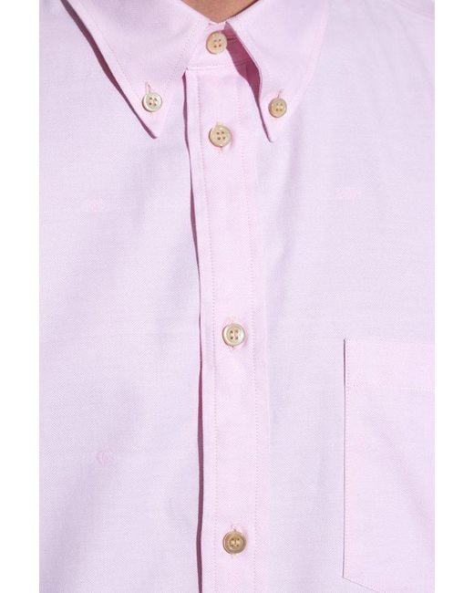 Gucci Pink Shirt With 'GG' Pattern, for men