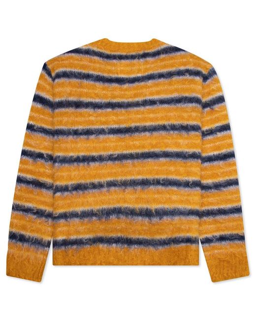 Marni Yellow Fluffy Striped Sweater for men