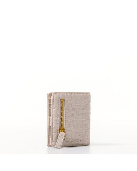 Liu Jo Gray All-Over 3D Logo Bi-Fold Wallet