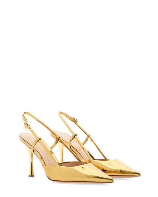 Gianvito Rossi Metallic Slingback Elevate Pumps