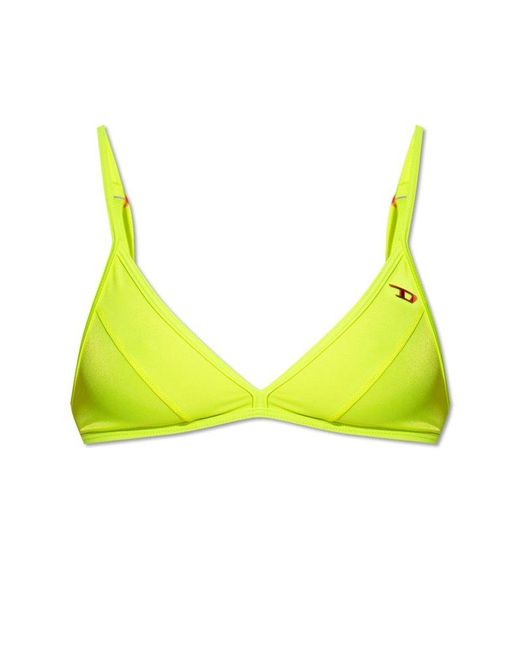 DIESEL Yellow Bfb-marisol Logo Plaque Bikini Top