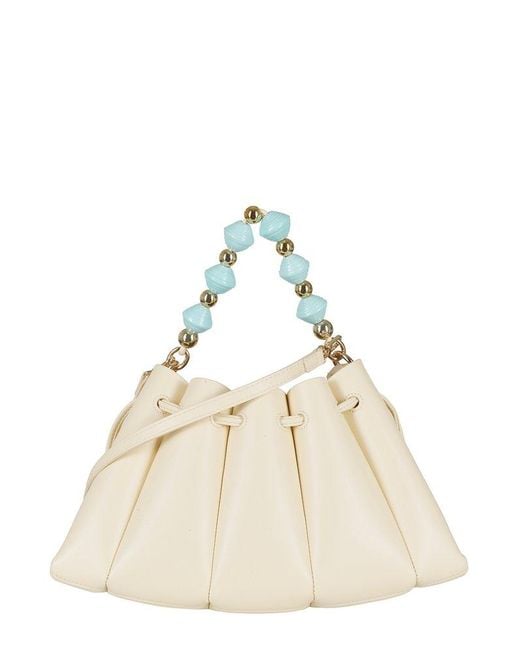 THEMOIRÈ Natural Pleated Drawstring Shoulder Bag