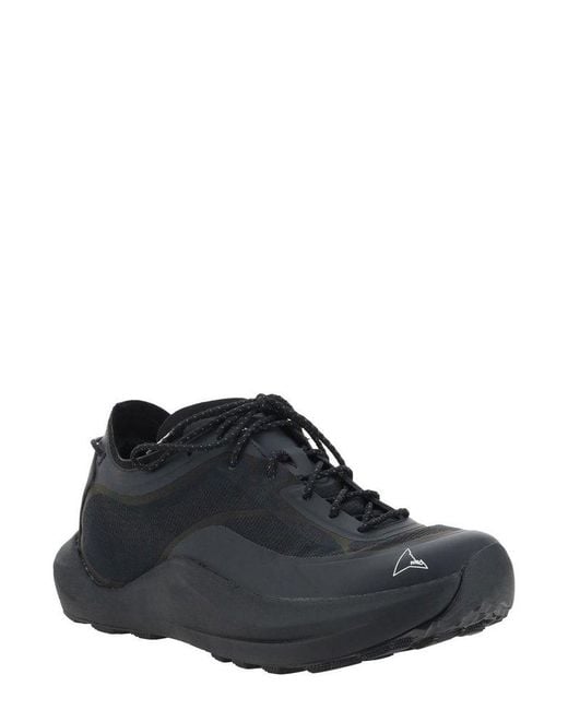 Roa Black Sella Lace-Up Sneakers for men