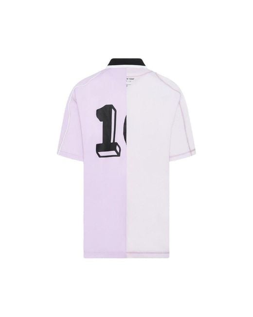 Martine Rose White Color Blocked Mesh Sports T-shirt for men