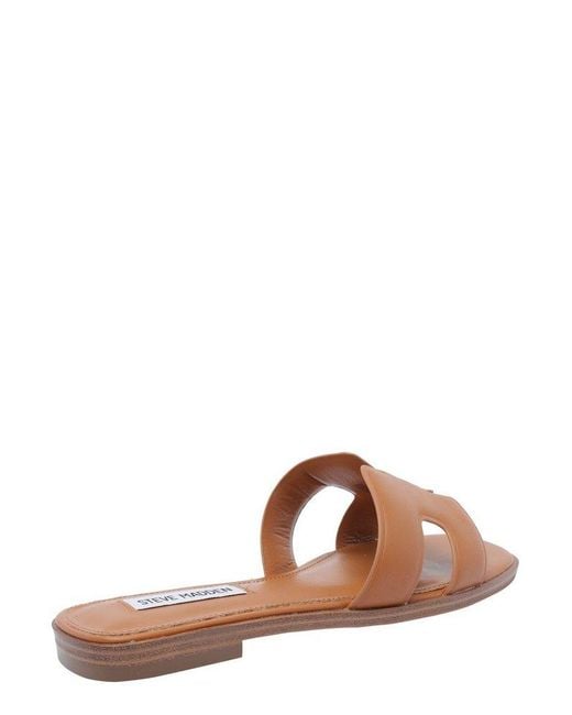 Steve Madden Brown Heist Cut-Out Detailed Sandals