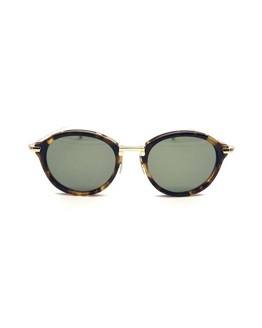 Thom Browne Green Round Frame Sunglasses