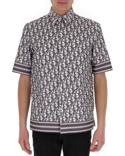 Dior Multicolor Oblique Short Sleeve Shirt for men