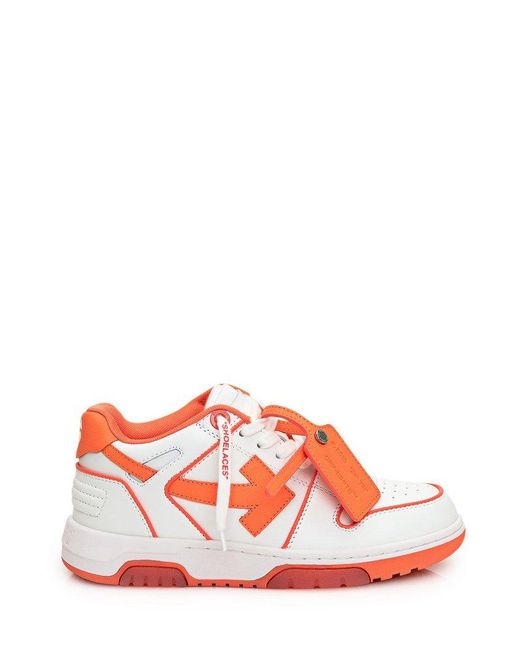 Off-White c/o Virgil Abloh Red Out Of Office Outlined Lace-up Sneakers