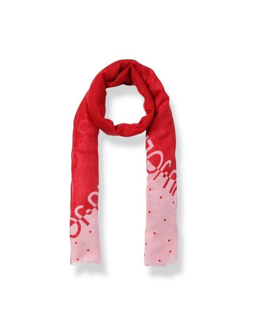 Liu Jo Red Color-Block Stole