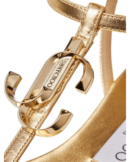 jimmy choo gold sandals flat