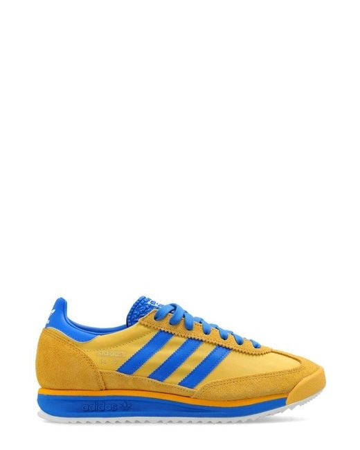 Adidas Originals Blue Sl72 Rs Suede And Leather-trimmed Mesh Sneakers