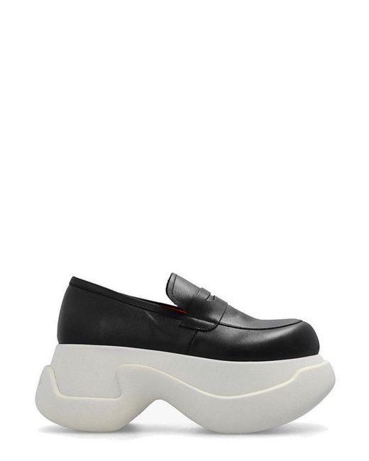 Marni Black Platform Slip-on Mocassin Loafers