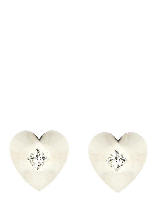 Alessandra Rich Natural Metal Heart Jewelry