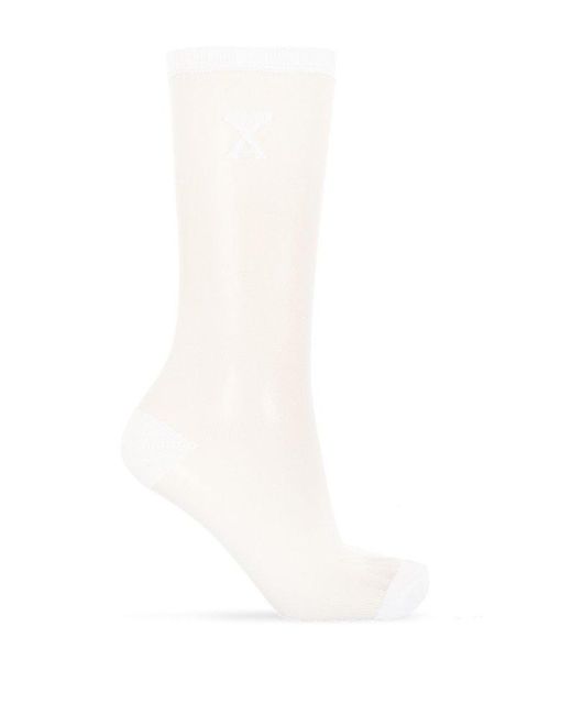 AMI White Transparent Socks,
