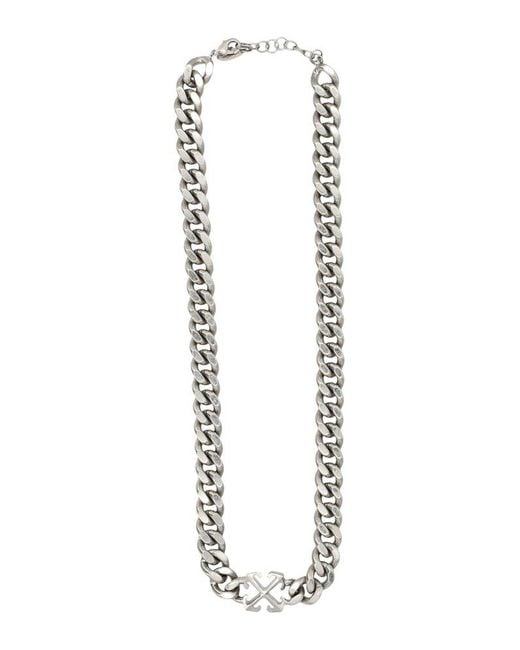 Off-White c/o Virgil Abloh White Off- Arrow Chain Necklace for men