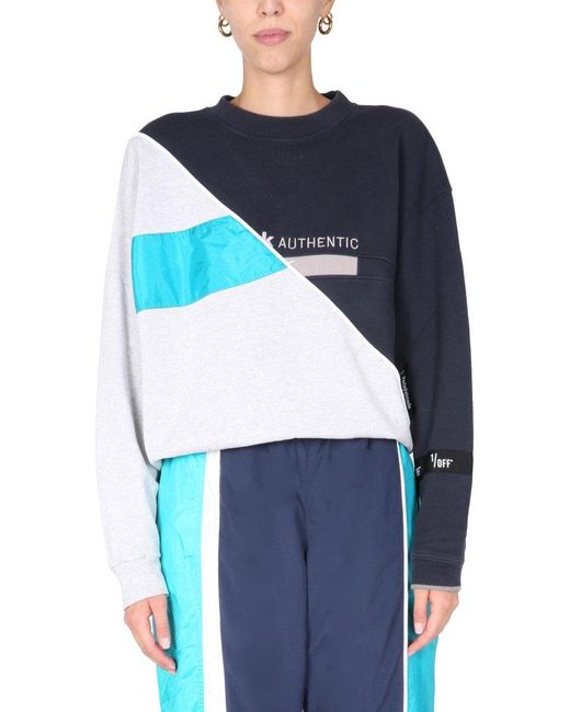 1/OFF Blue Classic Crew Neck Sweater
