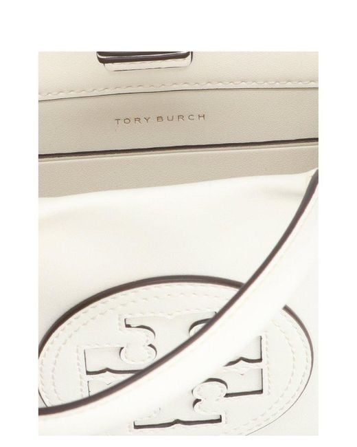 Tory Burch White Bio Ella Mini Shopping Bag
