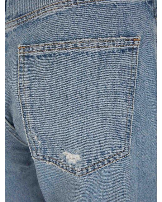 Agolde Blue High Waisted Distressed Jeans