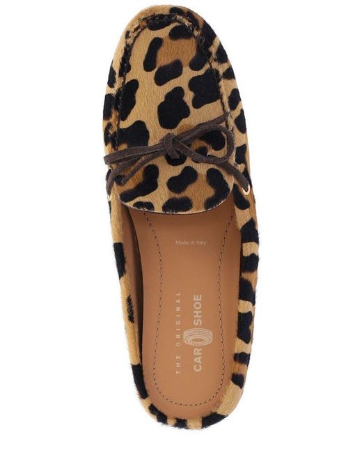 Car Shoe Brown Moccasin Flats