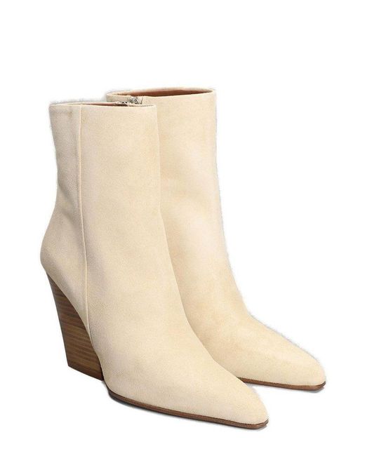 Paris Texas Natural Pointed Toe Ankle Boots