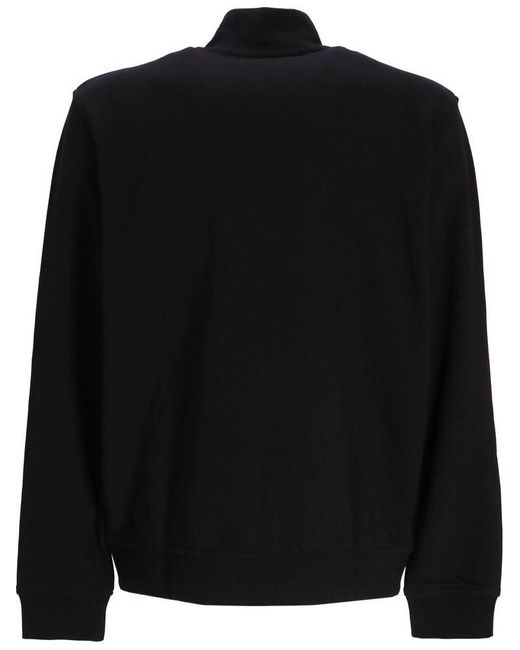Karl Lagerfeld Black Logo Patch Zip-up Jacket for men