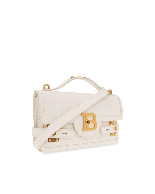 Balmain White 'b-buzz 24' Shoulder Bag