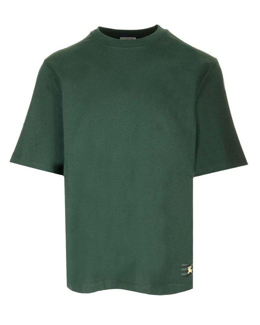 Burberry Green Ekd Logo-patch Crewneck T-shirt for men