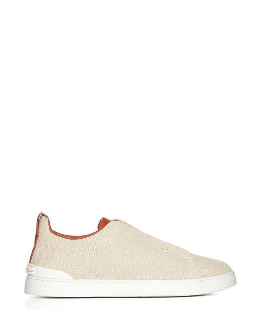 Zegna Natural Triple Stitchtm Lace-up Sneakers for men