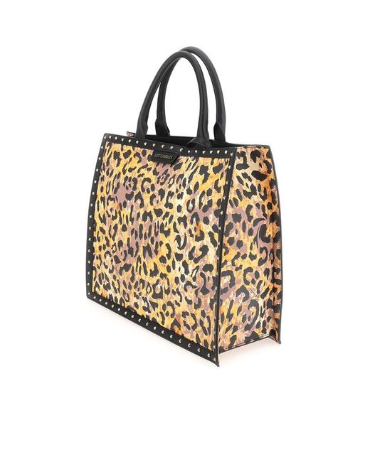 Just Cavalli Natural Leopard Print Tote Bag