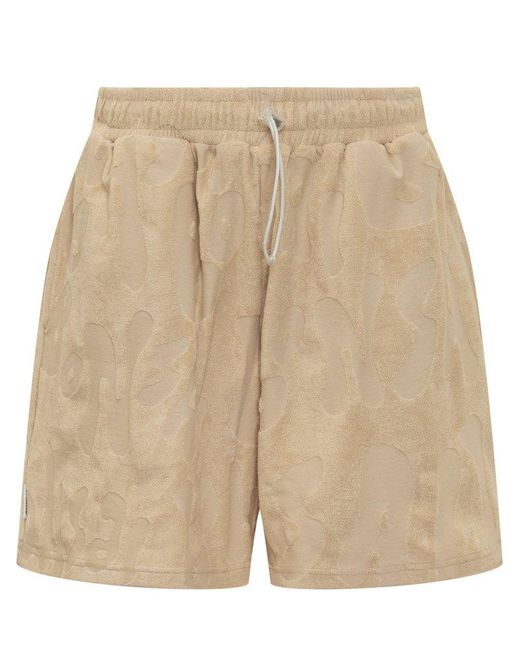 Bonsai Natural Embossed Casual Shorts for men