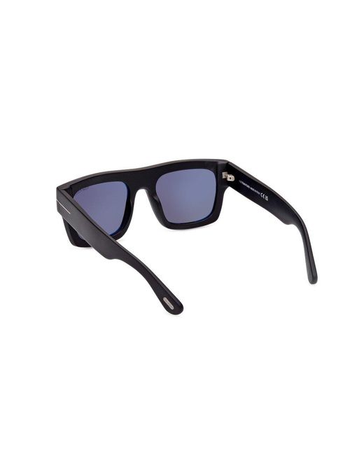 Tom Ford Black Fausto Square Frame Sunglasses