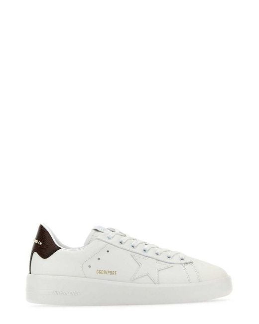 Golden Goose Deluxe Brand White Purestar Lace-up Sneakers for men