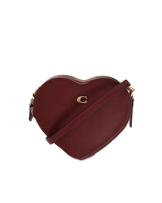 COACH Red 'heart' Shoulder Bag