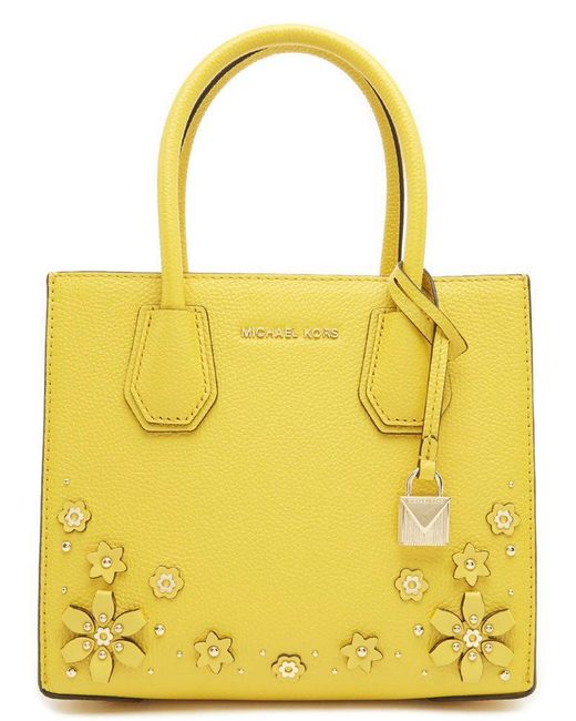 MICHAEL Michael Kors Mercer Floral Embellished Crossbody in Yellow | Lyst  Canada
