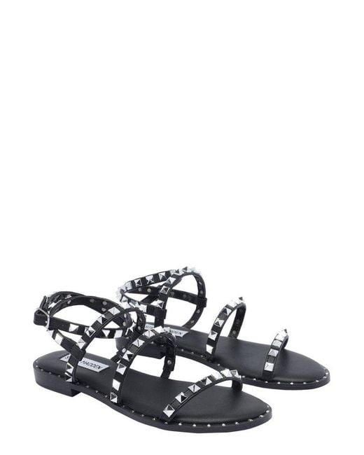 Steve Madden White Travel Studded Sandals