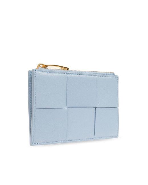 Bottega Veneta Blue Leather Card Holder,