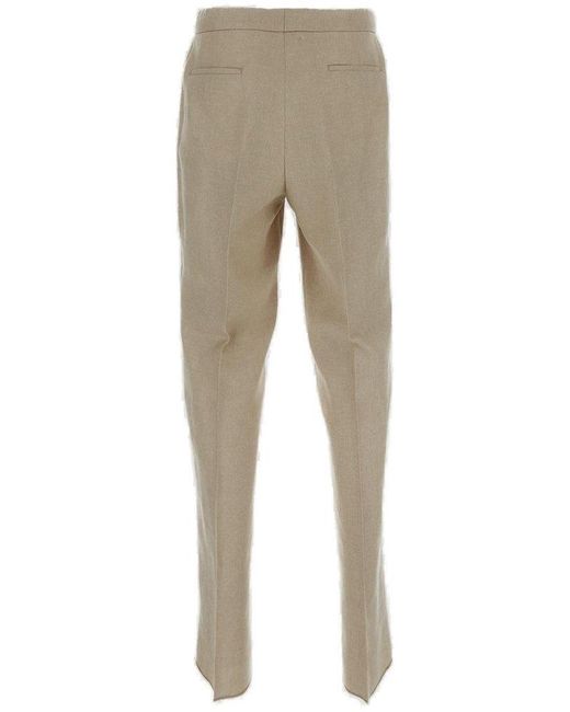 Zegna Natural Straight Leg Tailored Trousers for men