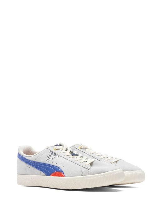 PUMA White Clyde Tm Lace-Up Sneakers for men