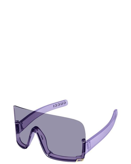Gucci Purple Oversized Frame Sunglasses