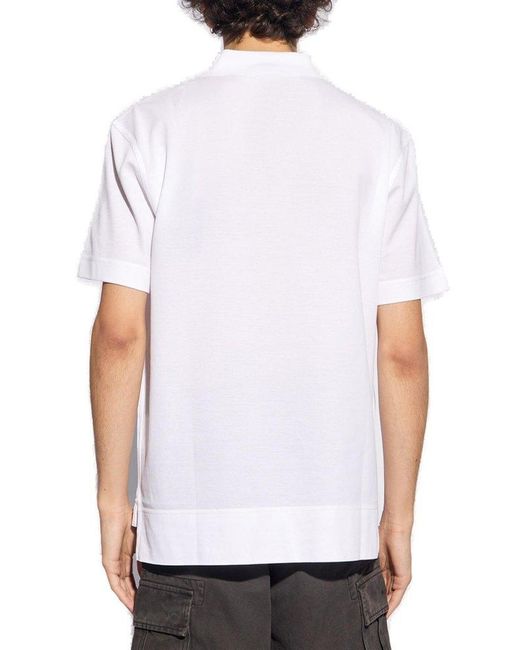 Givenchy White Polo Shirt With Monogram, for men