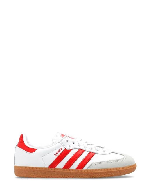 Adidas Originals Red Samba Lace-up Sneakers for men