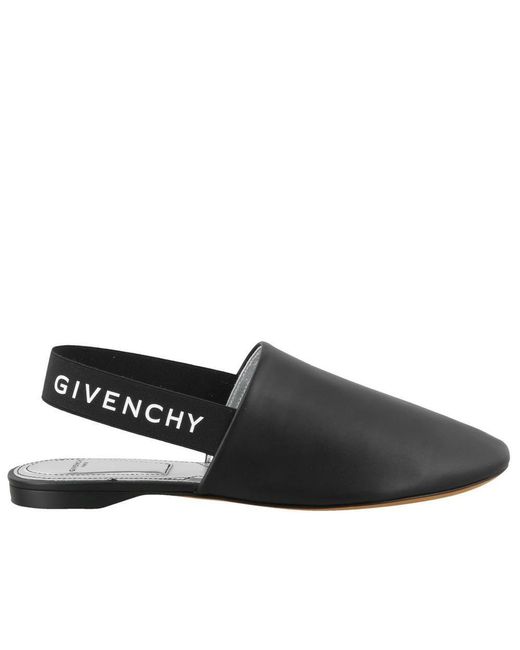 Givenchy Black Slingback Flat Mules