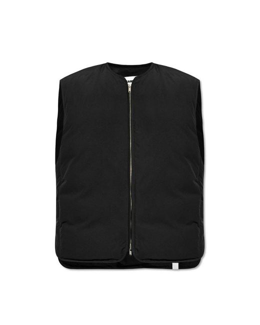 Jil Sander Black + Down Vest, for men