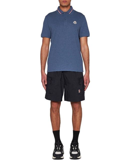 Moncler Blue T-Shirts And Polos for men