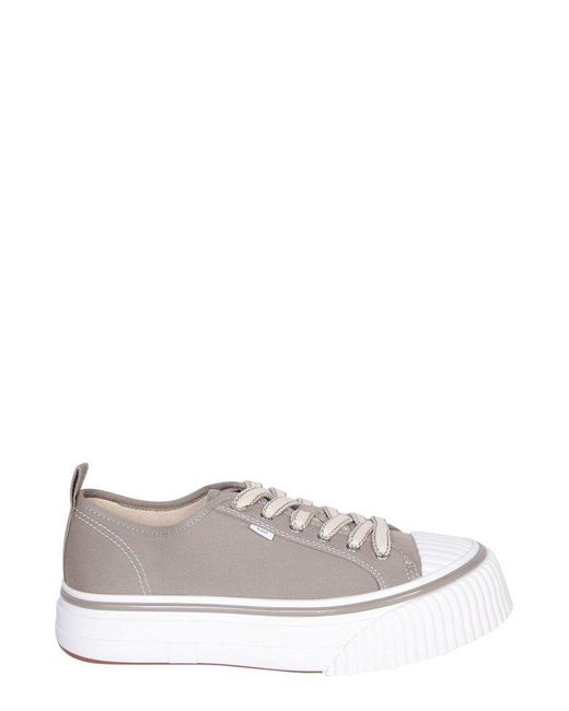 AMI Gray Paris Round-toe Lace-up Sneakers for men