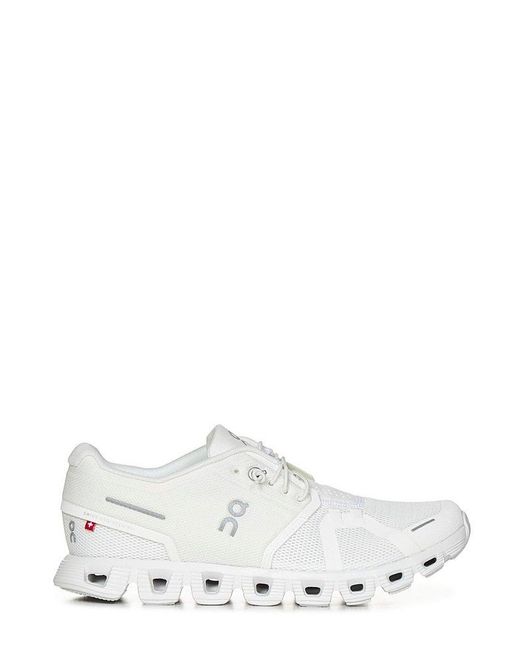 On Shoes White Cloud 5 Lace-up Sneakers