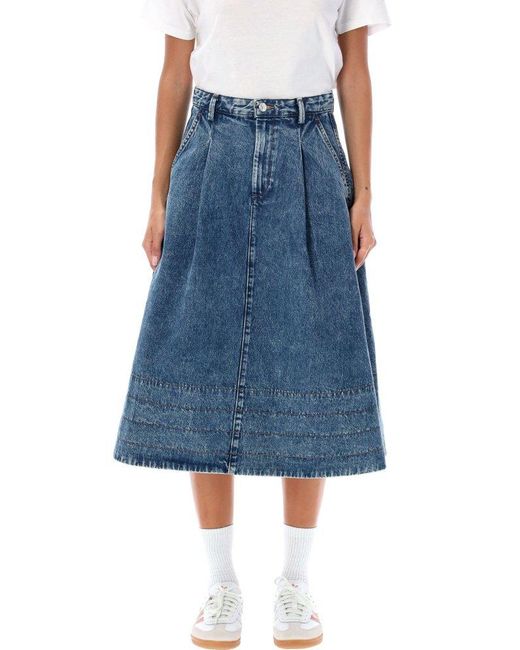A.P.C. Blue Nora Denim Skirt